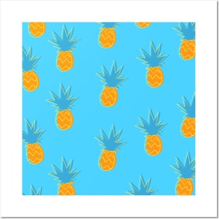 Tropical Pineapple Pattern Posters and Art